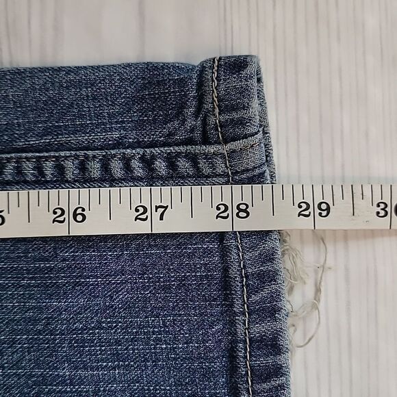 Levi Strauss signature low-rise bootcut blue denim jeans Size 12S - Picture 15 of 15